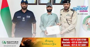 Sharjah Civil Defense honors expatriate who helped extinguish truck fire in Sharjah