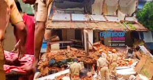 One person pulled out of the rubble of a collapsed building at Kottayam Medical College