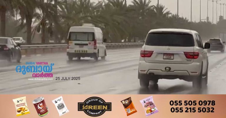 Rain and strong winds in some parts of Dubai-Al Ain road: NCM urges caution