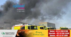 A fire at a warehouse in the Musaffah Industrial Area has been brought under control.