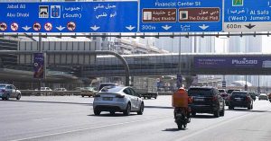 Delivery riders will be banned from using the left express lanes in Dubai from November 1.