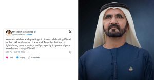 Dubai Ruler extends Diwali greetings
