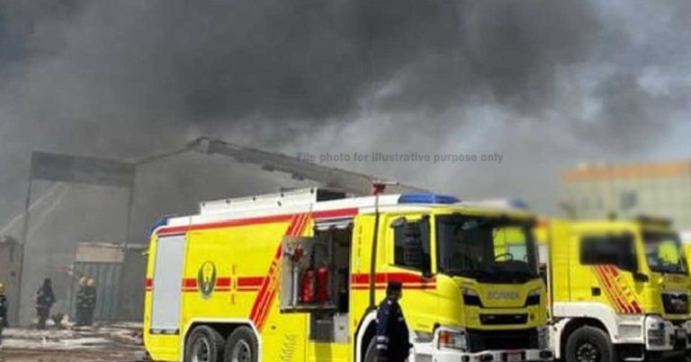 Fire at commercial shops in Musaffah Industrial Area, Abu Dhabi, brought under control_ No casualties reported