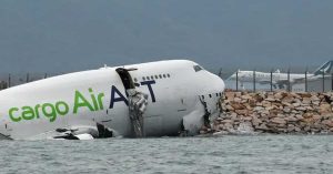 Two dead after cargo plane from Dubai crashes into sea while landing in Hong Kong