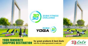 Dubai Fitness Challenge 2025_ Registration for a yoga session has begun in the backdrop of Dubai Frame
