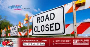 Maintenance_ Warning that the main road in Sharjah will be closed from December 12 to 14.