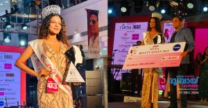 Pournami Murali, a student who studied in Dubai, won the Lulu Beauty Queen competition.