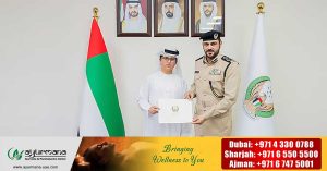 Sharjah Civil Defense honors child who promptly reported vehicle fire