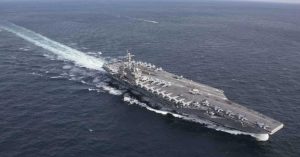 Amid tensions in Iran, a US aircraft carrier has arrived in the Middle East and anchored.