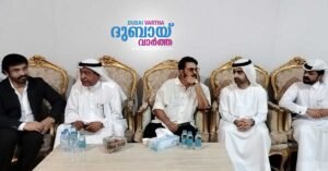 Mammootty visited the palace to offer condolences on the death of a member of the Sharjah royal family.
