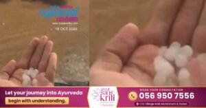 Hail fell in Margham, Dubai; warnings regarding rain and safety have been issued for the eastern regions.